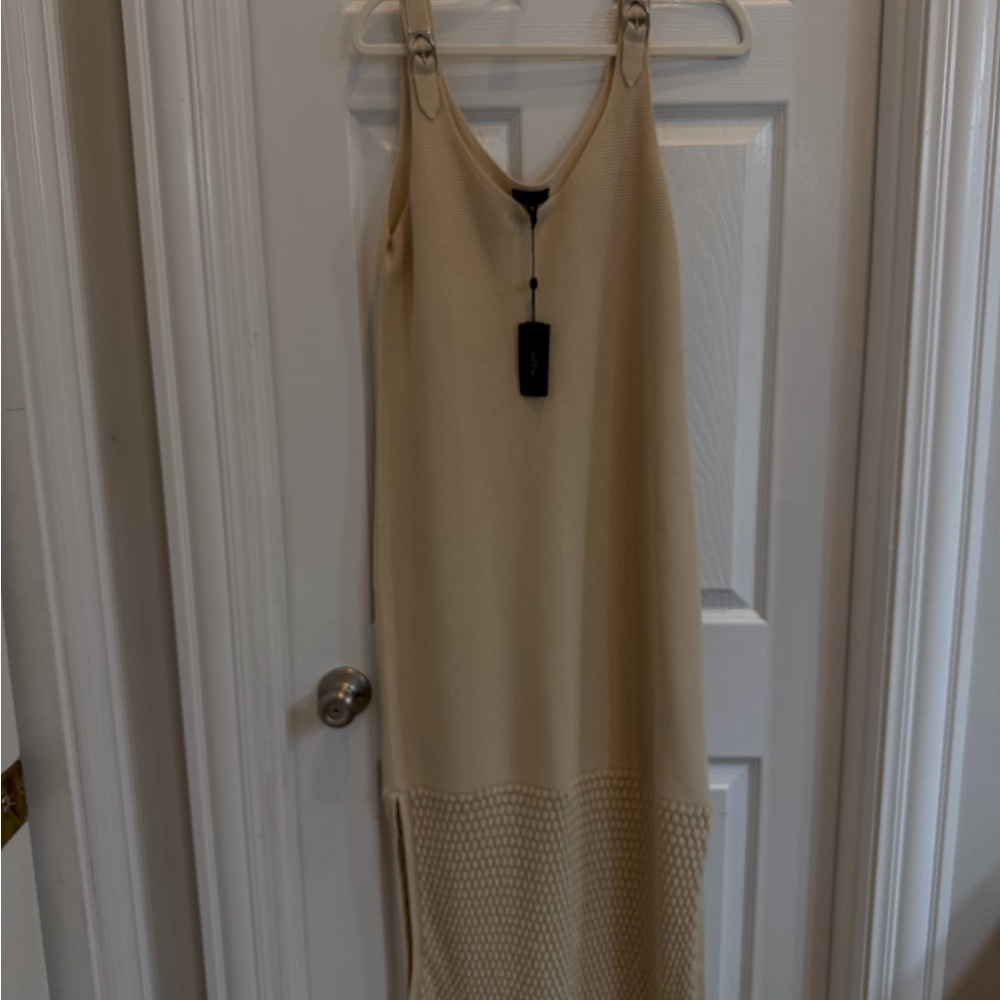 NWT Rag & Bone Georgia Cream Cotton-Blend Midi Dress - Picture 13 of 14